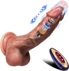 Thrusting Dildo Vibrator Sex Toys - Realistic Silicone Dildos Sex Toy for G-Spot & Anal Stimulation, 8 Thrusting, 10 Vibrating & Heating Modes,...
