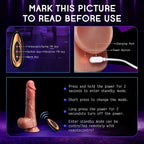 Thrusting Dildo Vibrator Sex Toys - Realistic Silicone Dildos Sex Toy for G-Spot & Anal Stimulation, 8 Thrusting, 10 Vibrating & Heating Modes,...