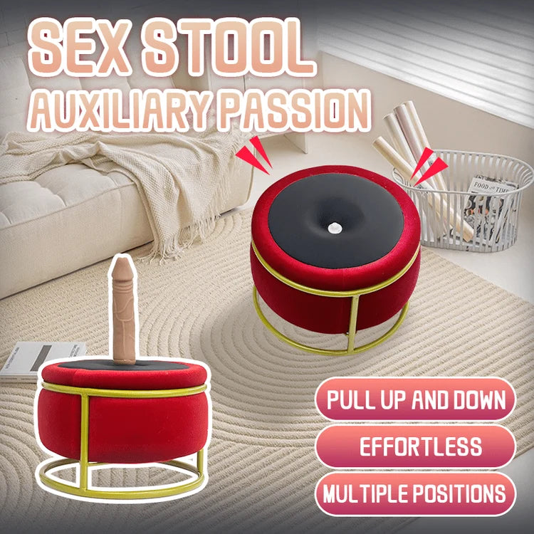 Red Seat Dildo Machine Chair Massage Seat