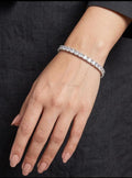 Emerald-Cut Crystal Tennis Bracelet